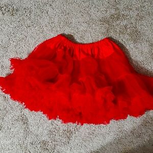 Red tulle petticoat